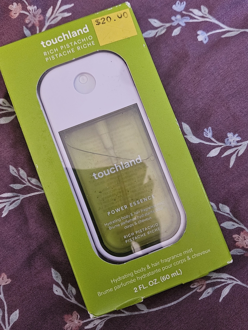 Touchland Power Essence Rich Pistachio Body & Hair Mist 2oz Hydrating Spray New